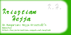 krisztian hejja business card
